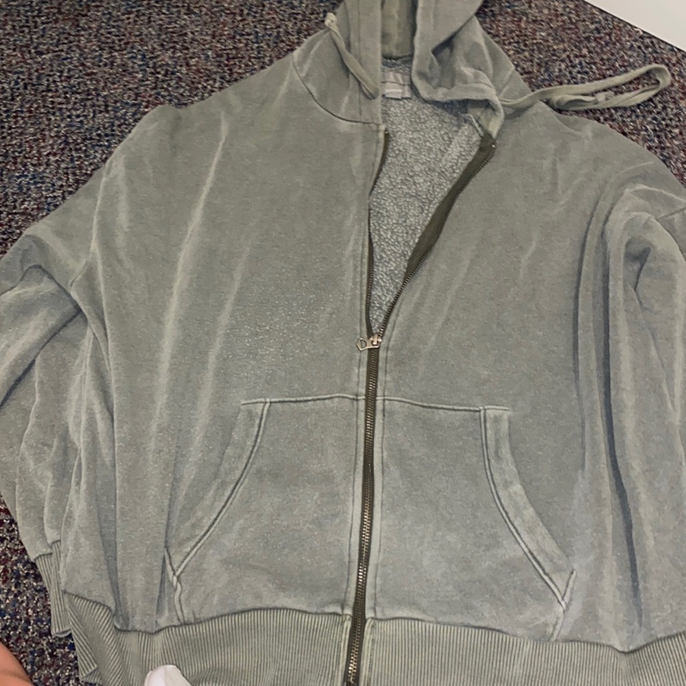 Green Cozy Lounge Swter Zip Up